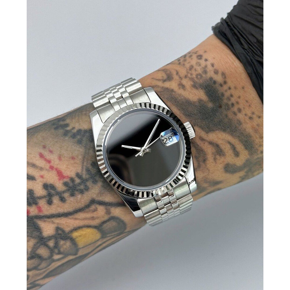 Custom Seiko Mod • Glossy Black Sterile Onyx DateJust • 36mm